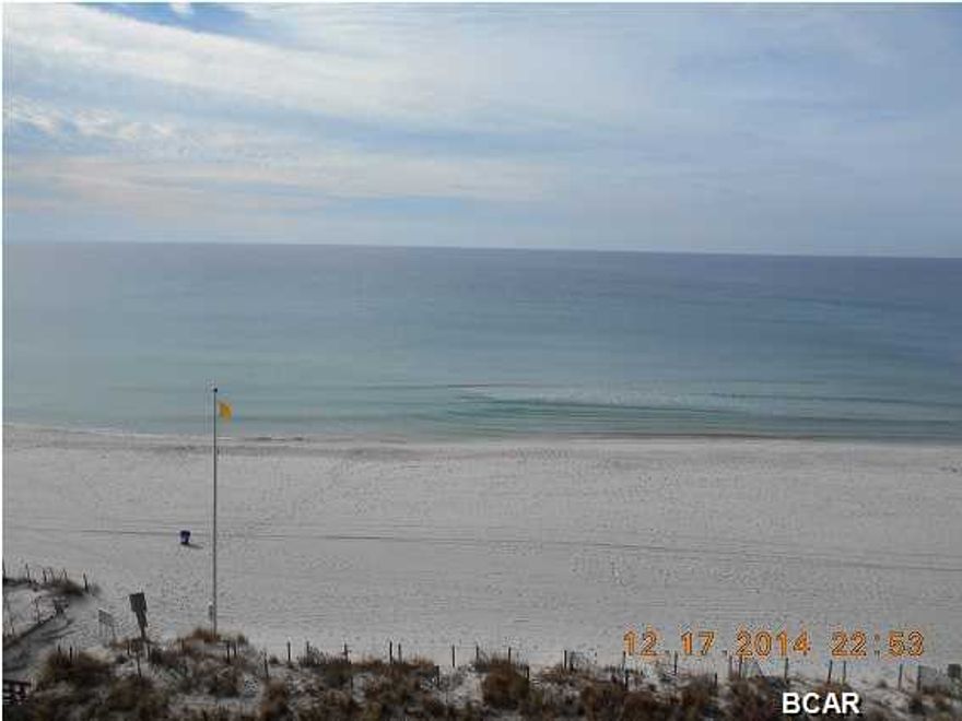 Gulf Front 6th floor unit with upgrades! Kitchen cabinets, stainless steel appliances, tile on the balcony, mirrored walls, extra closet in Bedroom. The complex is located one mile from Pier Park and resort includes multiple swimming pools, hot tubs, tiki bars, restaurant/sky bar, Starbuck's coffee shop, retail outlets, Convention Center, fitness center/complete day spa and multiple elevators. Individual unit amenities are indicated to include granite kitchen countertop and back splash, breakfast bar, crown molding, cultured marble tubs and surrounds, GE Profile appliances. All information is taken from property appraiser and sizes approx., please verify if important.