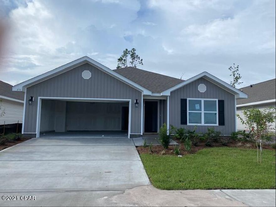 Welcome to Bridge Harbor! This community is located just minutes to shopping, dining and Tyndall AFB. As you enter this Cali floorplan, you will find

quality paint with orange peel textured walls and traditional 8' ceilings. Vinyl flooring throughout all common areas of the home and carpet in the bedrooms. The kitchen has a center island and includes a pantry, beautiful stained cabinetry and durable laminate countertops. Enjoy the community pool in this beautiful neighborhood! Pictures may be of similar, but not necessarily of subject property, including exterior and interior colors.

This home is being constructed with the Zip Sheathing system, providing greater protection than a traditional housewrap from damages due to wind, rain, and extreme weather. 

This home comes standard with a Smart Home Technology package which includes a KwikSet keyless entry, Skybell doorbell, automated front porch lighting, an Echo Dot device, and Quolsys touch panel which can be integrated to control your lighting, thermostat, front door and so much more. A builder 10-year structural warranty is also included.