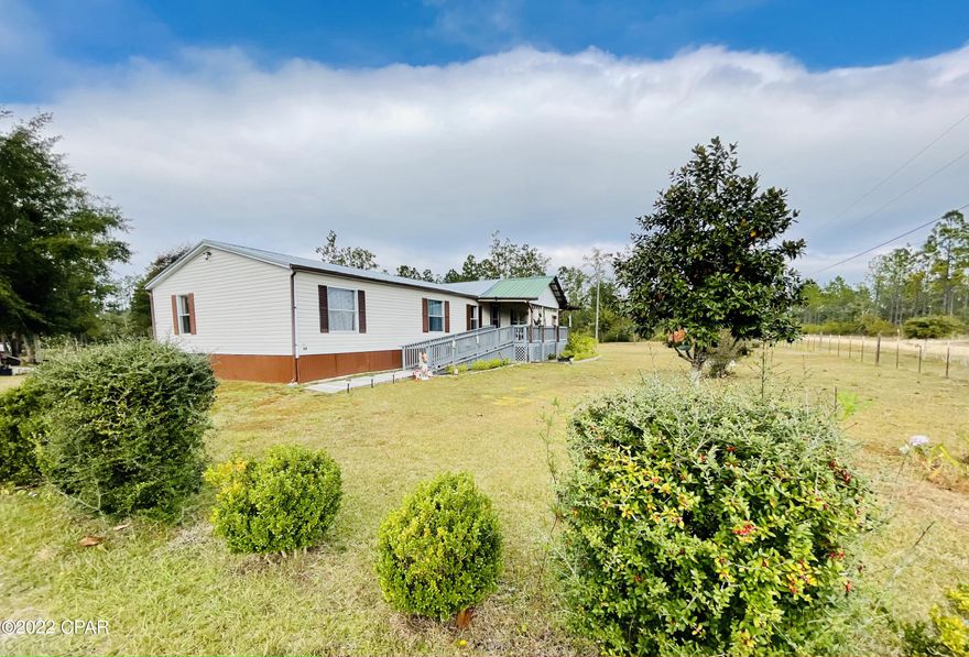 Cash Offers Only. This 5 bedroom 2 bathroom mobile home is turn key and ready to move in. Very clean and well maintained home. NEW HVAC INSTALLED in May of 2022! Located on a quiet road with zero to no traffic in the peaceful town of Fountain. This is country living at its finest! Large yard space with beautiful landscaping with lots of room to enjoy outdoor activities. Large covered front porch with a wheelchair accessible ramp. A second covered porch and open deck located in the back of house with another accessible ramp. Split bedroom plan with two living areas. Second living area has wood burning fire place and a backdoor the leads to a wonderful backyard. Large kitchen with breakfast area and breakfast bar. Lots of cabinet space in kitchen. NEW HVAC INSTALLED in May of 2022! Spacious owner's suite with private bathroom with garden tub, separate shower, and double vanity. Utility room contains washer and dryer and enough room for a deep freezer. Property also contains very nice shed that includes working kitchen and private workspace. Shed could be converted into a studio apartment adding a bathroom in the back. Detached two car garage in excellent condition with electric garage door and a separate room perfect for more storage. So many special features about this property. Rare find that won't last long! Contact agent to schedule a private showing and make this home your own!

*****PROPERTY SOLD "AS IS".  All information provided is deemed reliable, but is not guaranteed and should be independently verified by the buyer