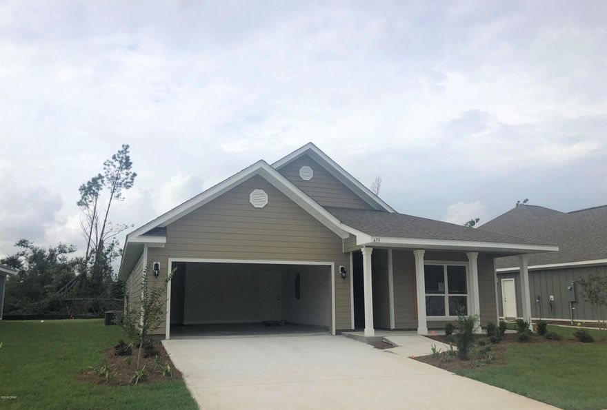 Under Contract with Contingency - Seller will take back up offers. This home is a Delray floor plan. As you enter this home you will find elegant vinyl plank flooring in the foyer and all common areas of

this home including wet areas. Just off the foyer is a hallway on the left with a linen closet, a hall bath and two bedrooms with plush carpet. You will find a laundry

room and 4th bedroom in the hallway to the right of the foyer. The great room open is open to the nice sized kitchen with center island and granite countertops. The

kitchen has a smooth top range, a microwave and dishwasher as well as a corner pantry and dining area. Master bedroom has his and hers walk-in closets. The master bath features double vanities with granite countertops and large tiled shower. The exterior features of this include a two car garage, covered front porch and back porch that is covered and perfect for enjoying afternoons and outdoor barbecues.  Situated off Boat Race Road, Bridge Harbor is a great community for families of all sizes. Conveniently located near shopping, dining, and Tyndall Air Force Base this community is the perfect place to call home! A quick drive to the sugar sand beaches, but located in a quiet setting away from the hustle and bustle. Pictures, photographs, floor plans, elevations, features, colors and sizes are approximate for illustration purposes only and will vary from the homes as built. Home and community information including pricing, included features, terms, availability and amenities are subject to change and prior sale at any time without notice or obligation. For Move-In/Completion Estimates: Ready dates are estimates only. Timing of completion of construction and buyer move-in are subject to contingencies contained in home purchase agreement and governing jurisdictions issuance of a certificate of occupancy, and may change due to forces majeures and other delays or disruptions outside the reasonable control of D.R. Horton, Inc.