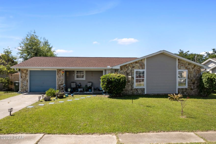 This charming and spacious single-family home is a must-see! Located on a quiet street in the desirable Lynn Haven neighborhood, this property boasts 3 bedrooms and 2 bathrooms, making it perfect for families or those who love to entertain guests. The open concept living area features hardwood floors and plenty of natural light, creating a warm and inviting atmosphere. The fully equipped kitchen includes stainless steel appliances, hard surface countertops, and ample storage space. With a large backyard and patio area, there's plenty of space for outdoor activities and gatherings. This property also includes a single car garage and driveway parking, providing convenience and peace of mind. Don't miss out on the opportunity to make this house your home! Make your appointment today.