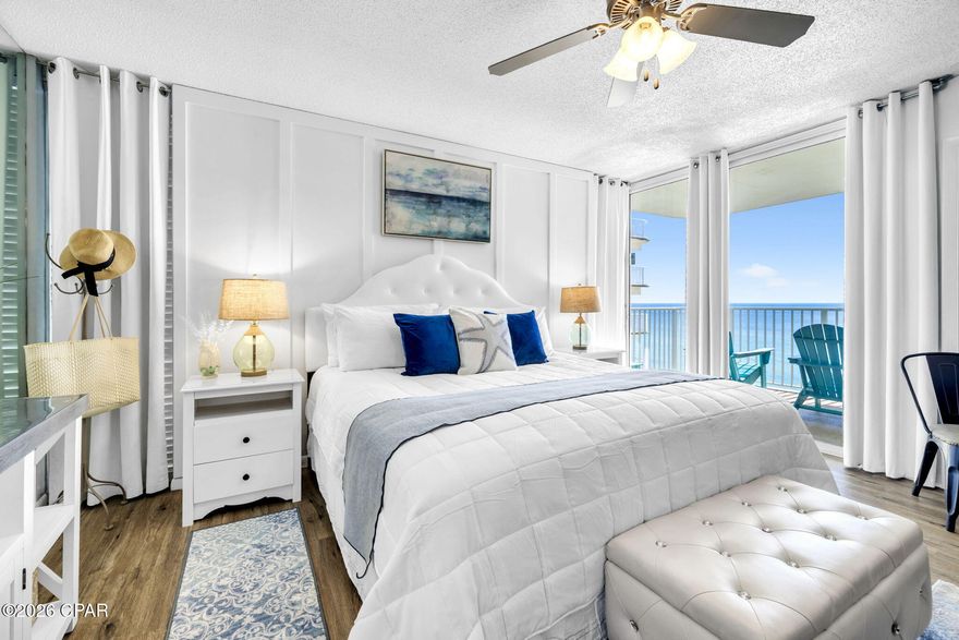 Don't miss this wonderful opportunity to own one of the nicest, priced to sell studios at the popular Long Beach Resort. This turn-key property is ready for you to move in or begin earning rental income right away. With its seamless mix of comfort, style, and resort amenities, both guests and owners enjoy the ultimate coastal lifestyle. The private covered balcony overlooks the pristine white sand and emerald waters of the Gulf. Tastefully decorated with a coastal theme, this immaculate condo comes fully furnished. Inside, you'll find an open living space, custom-built bunks, and a fully equipped kitchenette featuring stainless refrigerator, cooktop, granite countertops, and plenty of cabinet storage. The walk-in shower boasts a rainfall showerhead, and there's a separate laundry room for convenience. Recent improvements include fresh interior paint, LVP flooring, a new sliding glass door with curtains, Polywood balcony furniture, ceiling fan, and a renovated bathroom with new shiplap, updated light fixtures, faucets, and rain showerheads, plus a new kitchen faucet. Updated furnishings include wall décor, rugs, nightstands, a vanity, coffee table, microwave, and a 55'' TV with stand. The water heater and HVAC system are five years old, while the compressor and washer/dryer are just two years old.
Take advantage of the unbeatable location, and embrace a laid-back beach lifestyle, just steps away from world-class attractions and the sparkling Gulf. The resort is close to Pineapple Willy's, Walmart, and some of the area's most well-known attractions, such as Ripley's Believe It or Not!, Coconut Creek Park, ZooWorld, and other local food and shopping establishments. Long Beach Resort has both spectacular coastal views and excellent amenities. It features beautifully landscaped tropical grounds, beach access, a 7500 square foot lagoon pool, two heated pools, three whirlpool spas, professional grade private gym, a grilling area, poolside bar and grill, designated car washing station, 24-hour gated security, and plenty of parking adjacent to the buildings. As part of Long Beach Resorts care and maintenance of the resort, it has installed new elevators in the last year, resealed the parking lot, added new lighting in pool areas, and is currently completing the 10 maintenance of buildings by repairing, cleaning and painting all exterior stucco, and the balcony decks for a fresh new look. Exciting additions coming soon include a splash pad and pickleball courts. This charming property won't last long with its beautiful interior and proven rental potential —schedule your showing today and make it your perfect beach retreat! All information is approximate and should be verified by buyer if important.