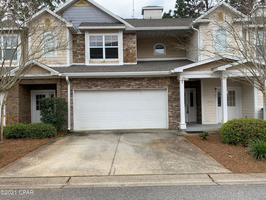 Panama City Beach Villas at Suncrest, Luxury Townhome in a gated community .  Close to the Navy Base & Beach. This spacious townhome is a 3 bedroom, 2.5 bathroom, with a 2 car garage.  All utilities (except for electricity) are included in the monthly rent.  The kitchen features granite counters & tile backsplash. Tile and wood floors throughout. It has a covered back porch and small yard. The neighborhood has a clubhouse, pool, calming ponds & exercise room. 7 miles from Pier Park, 17 miles from Rosemary Beach & Alys Beach, 5 miles from St Andrews State Park and Public Beach Access. 2 Miles from Navy Base, 18 Miles from Tyndall Air Force Base.  1 small dog or inside cat (subject to owner's approval) with $300 non-refundable pet fee.