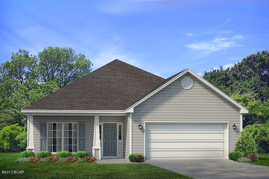 Bring your family to the Villages of Mill Bayou and enjoy a unique lifestyle here in Lynn Haven. Mill Bayou is a waterfront community with lots of amenities and is within walking distance of North Bay Haven Charter School.The Lamar is 1,618 square feet with 3 bedrooms/ 2 baths and lives large with its open concept living area, kitchen, and dining area. The kitchen has a great island with breakfast bar and granite counter tops. Your spacious master suite includes a generous walk-in closet and master bath with a garden bathtub and separate shower. Estimated completion, early 2018.



Pictures, photographs, floor plans, elevations, features, colors and sizes are approximate for illustration purposes only and will vary from the homes as built. Home and community information including pricing, included features, terms, availability and amenities are subject to change and prior sale at any time without notice or obligation. For Move-In/Completion Estimates: Ready dates are estimates only. Timing of completion of construction and buyer move-in are subject to contingencies contained in home purchase agreement and governing jurisdiction's issuance of a certificate of occupancy, and may change due to forces majeures and other delays or disruptions outside the reasonable control of D.R. Horton, Inc