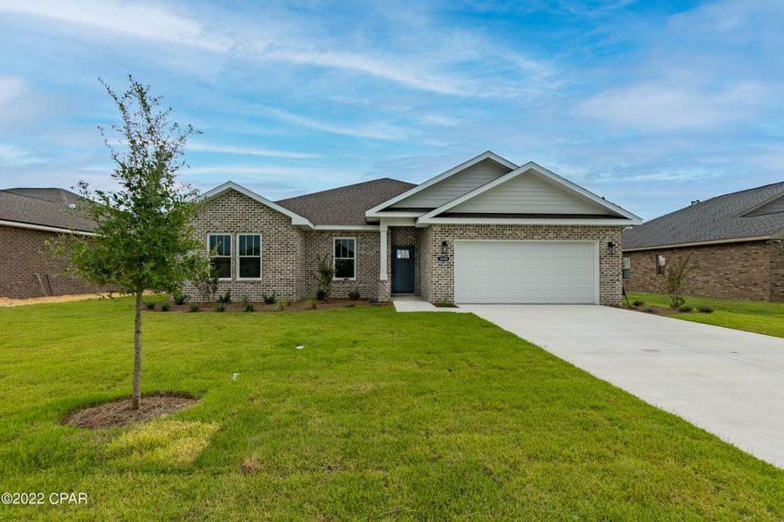 New construction in Cedar Park built by Timmins Construction Inc. Beautiful all brick 4 bedroom, 2 bathroom home. Interior features include tray ceilings in the living room and master suite, LVP flooring, quartz countertops, split bedroom, open concept floor plan, kitchen with stainless steel appliances and center island. Master suite includes a double vanity, garden tub, tile shower, and walk-in closet. The additional bath also includes a double vanity. Exterior features include fully sodded yard, sprinkler system, & 2 car garage.