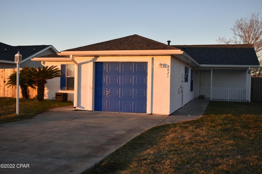 Adorable home waiting for you!  This cute property is convenient to just about everything!  Tyndall AFB, Shopping, Restaurants, Entertainment, etc.  Great split bedroom floor plan with a good sized enclosed patio in the back yard that is also accessible from the master bedroom. There is plenty of room to move around in the privacy fenced back yard and some storage space available in the garage.  Don't miss your chance to see this home before it is gone!