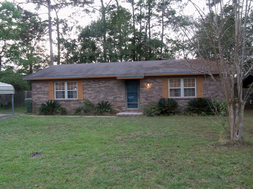 Lynn Haven Charmer! Great all brick home in awesome Lynn Haven location. This 2 bedroom, 1 bath home features an open floor plan, upgraded lighting, large bedrooms, lots of interior storage, and a super sized finished shed out back that was previously used as a rec room. Really nice additional living space. Large covered patio and screened porch on the back of the house. Deck walkway with solar lighting from the house to the shed. Gates on both sides and at rear alley. Storage building features wall unit AC, flat screen TV (mounted) and a large storage area that runs the length of the building. (all sizes approximate and taken from public records, buyer to verify any details buyer deems important)