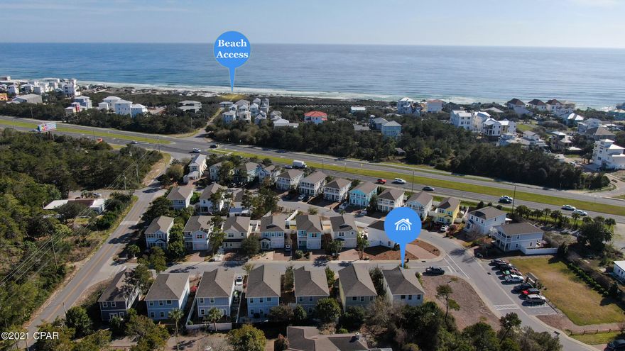 CURRENTLY UNDER CONTRACT - ACCEPTING BACKUP OFFERS. Perfect SHORT TERM RENTAL location in Inlet Beach, less than a 1/2 a mile to the beach! This is a small beachy community within walking distance to public beach access, the upcoming tunnel at Donut Hole/Scenic 30A corridor, 30Avenue, and Rosemary Beach. This home has been well taken care of with one owner and has never been rented. This neighborhood does allow short-term rentals. This is an open floor plan, 3 bed, 2.5 bath home with fenced in backyard and attached garage. The kitchen features granite countertops, beautiful tile backsplash and stainless steel appliances. You don't want to miss this one!