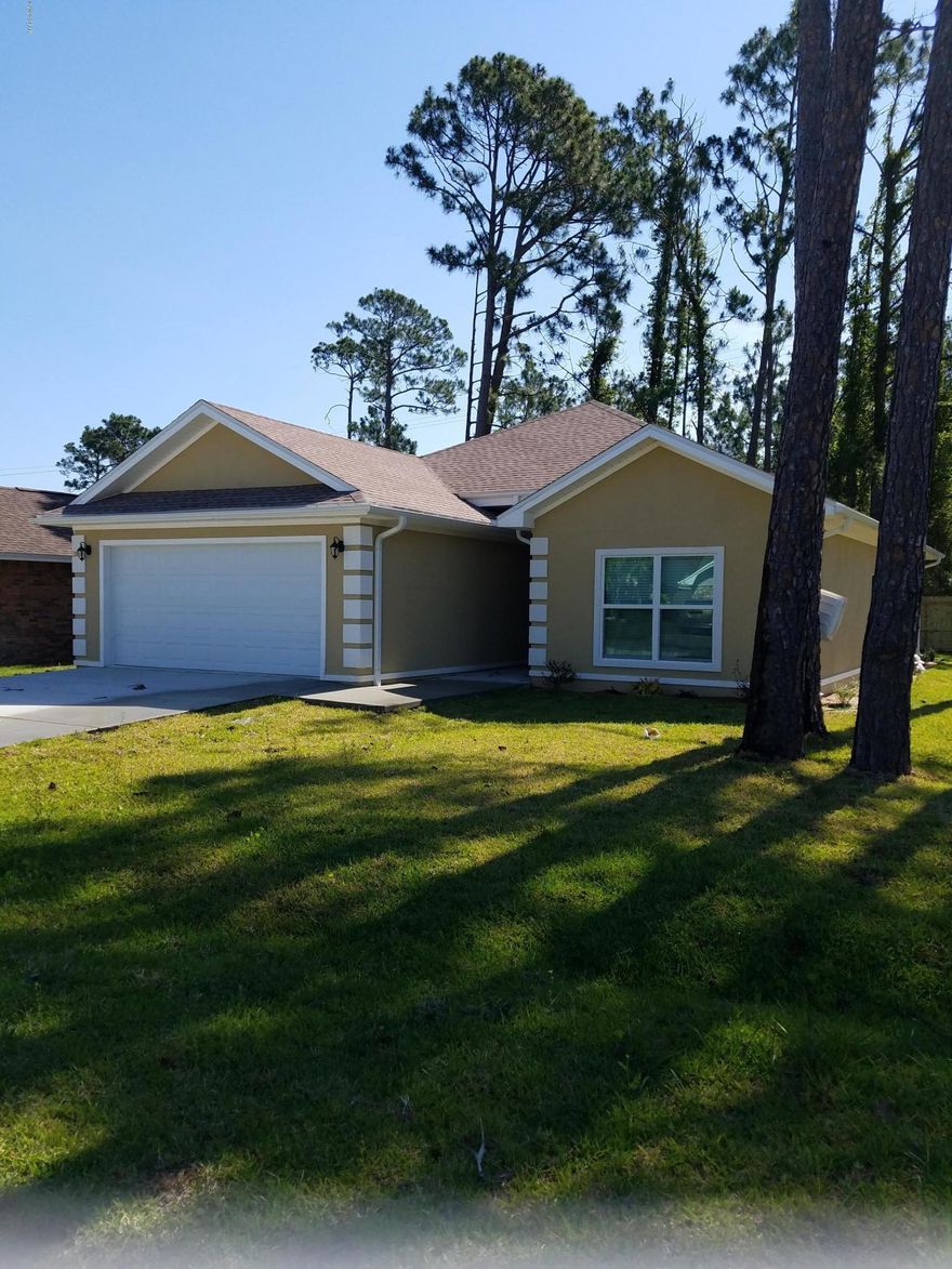 3 bedroom, 2 bath home. New energy efficient systems. East end of Panama City Beach in Brandywine Estates, near the Navy Base. Open kitchen, living, dining area. Features fireplace in the living room. 2 car garage. Call for appointment.