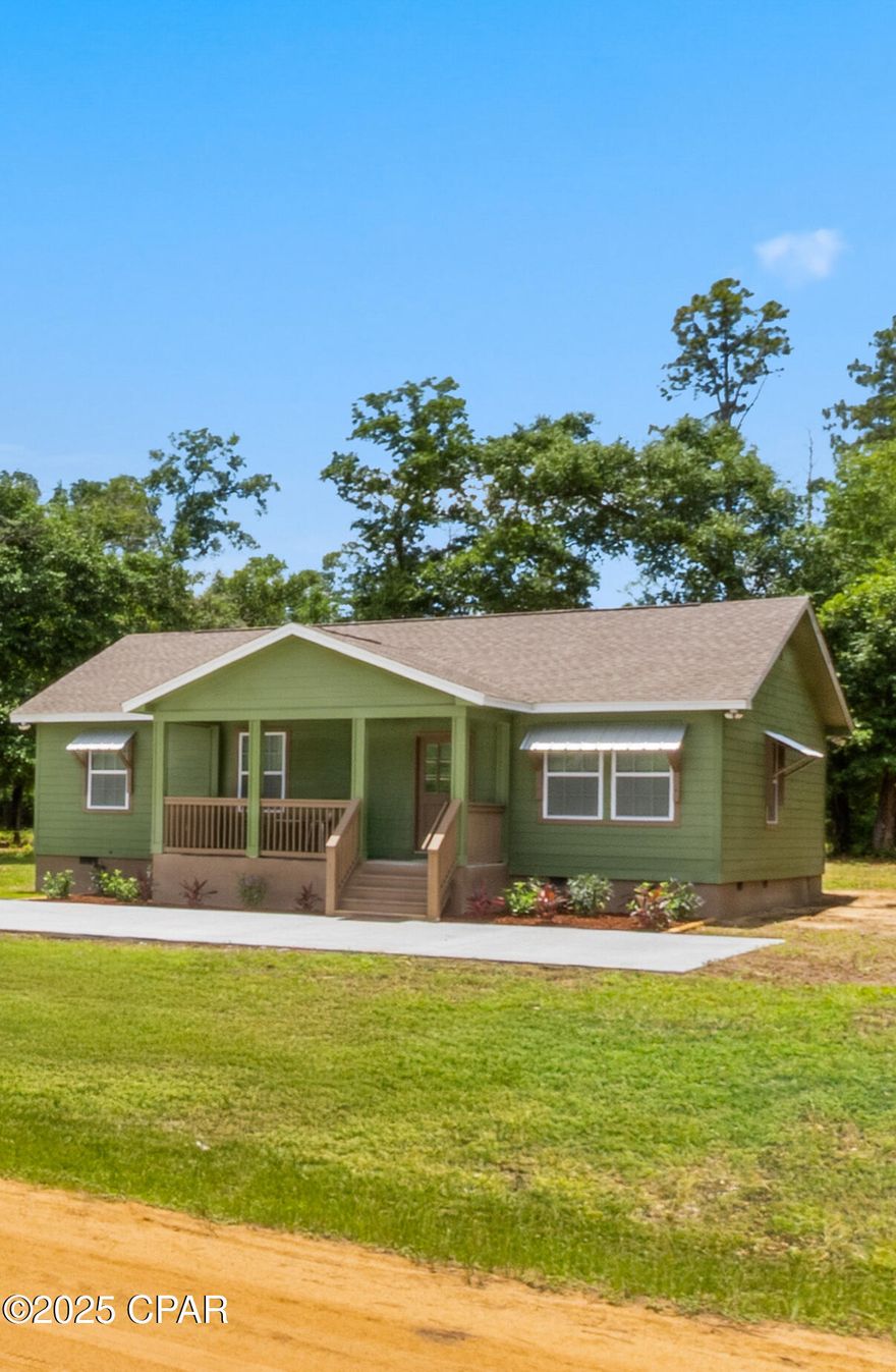 This charming new construction home nestled in a serene countryside setting offers the perfect blend of modern comfort and rustic charm, evoking the warm and inviting feel of a cabin. With a spacious open living area, this property is designed for both relaxation and connection, making it ideal for families and gatherings. 3 bedrooms and 2 well-appointed bathrooms with contemporary finishes. An open floor plan enhances natural light and the flow of the home, creating a welcoming environment. A large covered porch offers the perfect spot for enjoying peaceful mornings or hosting outdoor get-togethers. This home is situated on ½ acre of land, the property offers plenty of room for outdoor activities and landscaping opportunities. Conveniently located just ¼ mile from Highway 231, this property provides easy access to nearby towns and amenities while maintaining its country charm. Whether you're looking for tranquility or accessibility, this home offers the best of both worlds.
The home's design and atmosphere capture the essence of cabin living, with thoughtful details that make it a cozy and unique retreat. It's perfect for those seeking a harmonious blend of rural tranquility and modern conveniences.
Don't miss the chance to make this exceptional property your forever home!