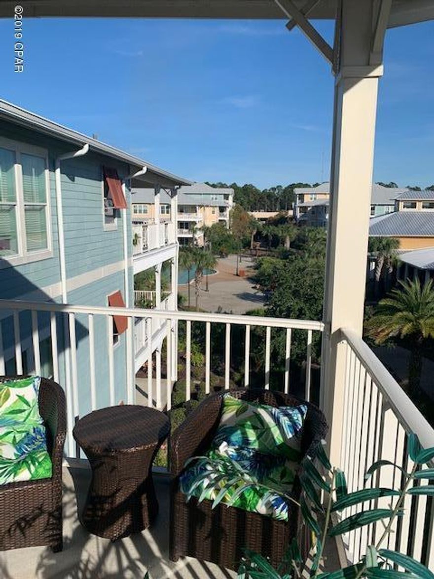 This beautifully well maintained 1 bed / 1bath condo boasts 10-foot ceilings, crown molding, granite countertops, wood and tile flooring, an extra study/bunk room and laundry room in the amenity rich community of Island Reserve. The current owners have updated the kitchen appliances, cabinets, carpet, paint and have scheduled plantation shutters to be installed before closing. The private balcony has a wonderful view of the courtyard and pool, the perfect place to relax and take in the beautiful surroundings while listening to the nearby soothing water fountain. The community offers a 100'' theater screen room, fitness center, volleyball court, indoor basketball court and an incredible 1-acre resort style pool with waterfall. This unit won't last long so call today to schedule a showing!