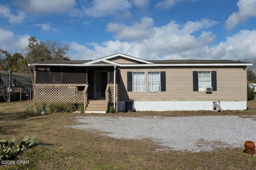 Well-maintained 2012 double-wide manufactured home offering 1,377 sq. ft. of living space, situated on a desirable corner lot. The roof is approximately 7 years old. HVAC system and hot water tank are original. No known electrical or plumbing issues. Interior features carpet and linoleum flooring throughout. The kitchen and both bathrooms are currently being remodeled, offering great potential for customization and added value