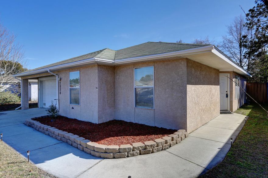 This 3 bedroom, 2 bath split floor-plan home is ready for a new owner and is centrally located close to Tyndall AFB and shopping. There is an open living room, dining area, and kitchen. Master bedroom has an en suite and walk in closet. There is a large screened in patio and privacy fenced backyard. All ages/sizes/info including sq. ft are approximate. Please verify/measure if important.