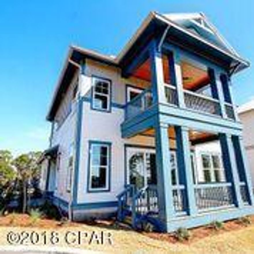 Beautiful 4 Bedroom home with waterviews of Grand Lagoon. Downstairs master bedroom.  Gas Stove and tankless hot water heater. High ceiling with crown molding, an island kitchen, walk in butler pantry.  16 seer AC units on each floor.  Clubhouse and pool.

Hurricane windows and doors.

New subdivision of Tidewatercreek