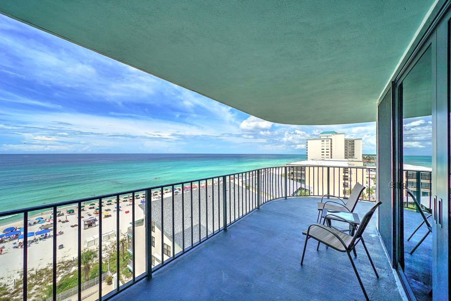 CURRENTLY UNDER CONTRACT, SELLER ACCEPTING BACKUP OFFERS'' Corner unit with wrap balcony - this is one of the best condo layouts in all of Panama City Beach!  Views and balconies from every room!  Updated and open floor plan with huge living room, breakfast bar in kitchen, spacious bedrooms and baths. Step inside and you will love this condo! Even more, you will love your awesome balconies to sip morning coffee, dine al fresco, or enjoy evening cocktails and incredible sunsets!  Watercrest amenities include tennis, shuffleboard, pickle ball, exercise room, hot tub, pools and snack bar, close to St Andrews State Park, restaurants, shops, and boating.  New sliders, updated kitchen and baths, sold fully furnished and already on a rental program.  Buy today and start making money tomorrow!