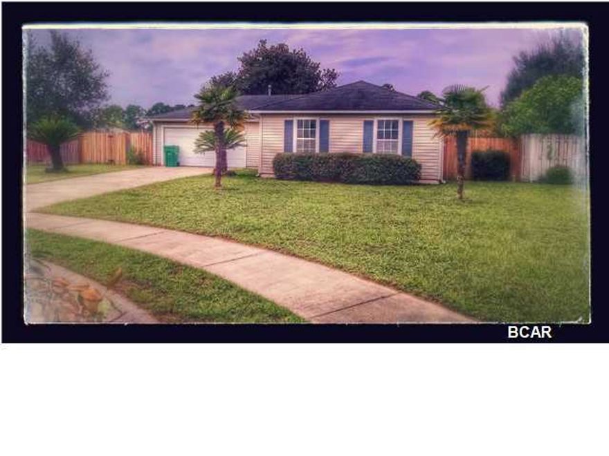 You found it!! Great starter, retirement or rental property! Priced to SELL! Great home located in a quiet neighborhood close to shopping and 10 minutes from Tyndall AFB. This home is vacant and has just been updated with new carpet, stainless steel stove/oven and dishwasher, stainless steel sink, paint, ceiling fans, lights, cabinets in the kitchen and bathrooms!! The owner has a new range vent hood for the stove and sink faucet ready to be installed, but will wait for buyer in case the buyer would like to exchange for their personal choice in faucet or upgrade themselves to a microwave range hood (seller will pay installation on existing items). These items are still in the original boxes and were purchased from Lowes. Garage door on remote and combo keypad, ceramic tile is about 5