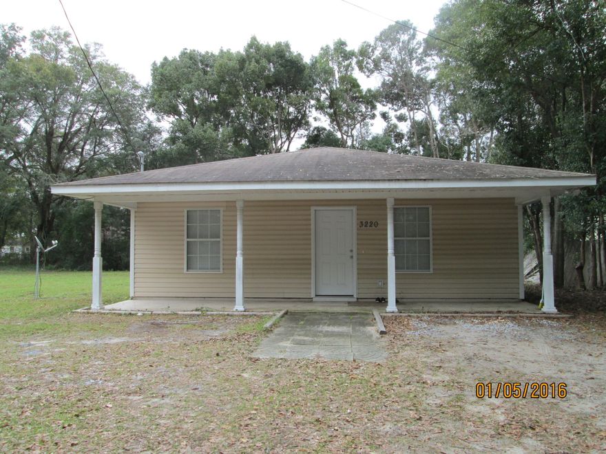 Cute home with 3 bedrooms and 2 baths and living area open to a huge  kitchen. Stainless appliances, flooring, cabinets, A/C all just a little over a year old.  This home is spotless and totally move in ready.  The house sits on one lot of two.  The other lot can be sold or buyer could build another home on it.  Great starter home---you will not find a home this nice in this price range.