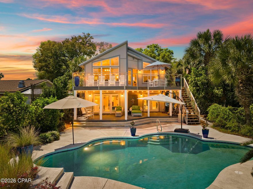 The deal of a lifetime. Welcome to 5706 South Lagoon, where elevated comfort and coastal charm come together to create the beach retreat you've been waiting for. Ideally positioned on the desirable east end of South Lagoon, and situated along the quieter side of the channel, this waterfront property offers a rare blend of privacy, accessibility, and effortless coastal living.

A true boater's paradise, this home is fully equipped for life on the water. The private dock features a 16,000 lb boat lift housed beneath a covered boathouse with a touchless cover system, accommodating vessels up to around 30 feet. Additionally, there's 2 ski lifts to fully pull your skis from the water, and a 2 ski platform for when you're ready to go. 

From your backyard, enjoy quick and convenient access to Grand Lagoon. Make it to the Gulf in right around 10 minutes, Shell Island in 10-20, Downtown St. Andrew's in 20, and Downtown Panama City in 25. This is the kind of setup that transforms weekends into experiences and vacations into traditions.

Inside, the home offers a warm and inviting coastal atmosphere designed for both relaxation and entertaining, while the outdoor living space takes center stage. Perfect for unwinding after a day on the water or hosting friends and family in a setting that feels like a permanent getaway.

Whether you're searching for a second home or a private coastal escape, 5706 South Lagoon delivers a turnkey waterfront lifestyle that's ready to be enjoyed from day one.