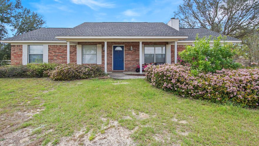 QUAINT BRICK HOME LOCATED ON 3 ACRES!  This attractive home features 3 bedrooms, 2 full baths, a semi-open floor plan, hardwood and tile floors, new carpet (bedrooms), a vaulted ceiling, a wood burning fireplace with side shelving for décor, an interior laundry room and a 1 car garage. The exterior features a rocking chair style front porch, an open back patio for grilling, a white farm fence along the front by the house, wired fencing along the backyard perimeter, a storage shed, a carport in the back (good for a small boat or car), and plenty of room for your chickens or horses!  Come live the quiet life in a country setting yet be around 15 minutes to town! Call today for a private preview.
