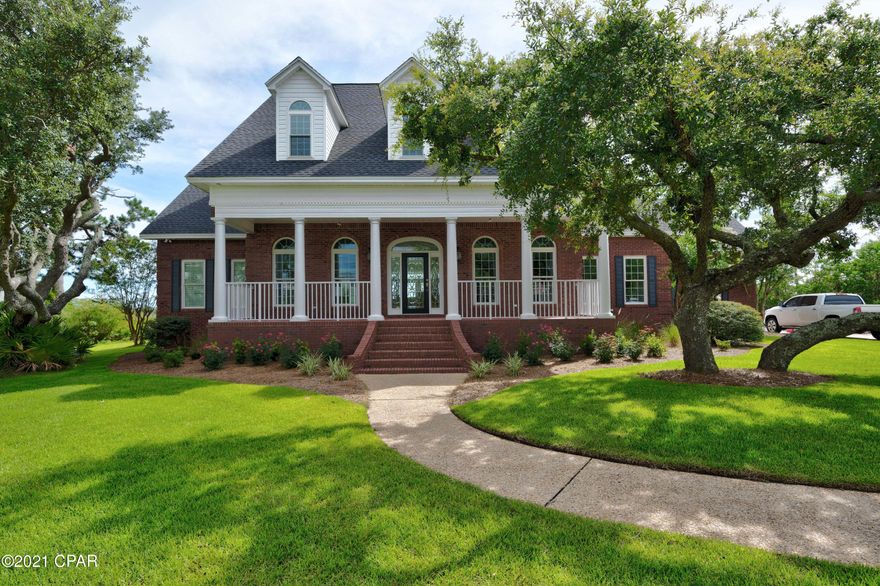 Stunning 2 story brick waterfront home in the highly desirable Northshore  Goose Bayou area.  This 5 bedroom, 5 bath home sits on almost 1 acre, and estimated  128 feet of water frontage . Completely upgraded with an open concept. You are greeted at the entrance with a large foyer, formal dinning room and office. Entering the living room with fireplace, you are surrounded by high ceilings and windows throughout with panoramic views of the Bayou.  New Hickory flooring through out. Kitchen has been completely remodeled with stainless steel appliances, double oven, oversize custom fit fridge, wine cooler, ice maker, wine rack. Double sink and all quartz countertop throughout.  Master bedroom is on the 1st floor with fireplace, views of the Bayou,  custom showers and large his/hers closets. You have a Butlers pantry prior to entering the formal dinning room with custom Hickory wood flooring throughout the home.  Large laundry room with numerous cabinet space.  Heading to the second floor, you have a pristine view of the Bayou and boat dock with lift.  Large Bonus room on the left that can easily be an extra bedroom, game room, TV room etc.  Additional master bedroom on the second floor with full custom bath.  All rooms have views of the Bayou.  The exterior of home includes a newly replastered inground pool with new decking.  Custom patio with ceiling fans and great views of the Bayou.  Boat dock with lift, water supply access, electrical outlet. Great views of Dolphins swimming up to the dock.  You can fish, paddle your kayak and watch the sunset.  Garage is oversize with a full custom bathroom with shower which accommodates exiting the pool.  Home has two tankless water heaters and all of the interior of the home has been completely remodeled from wall to wall and room to room. Lawn Sprinkler system throughout  and additional parking. With shortage of waterfront homes with pool, boatdock, gulf access, 5 bed, 5 bath at 4567 sq ft........ this home is priced to sell and wont last long.