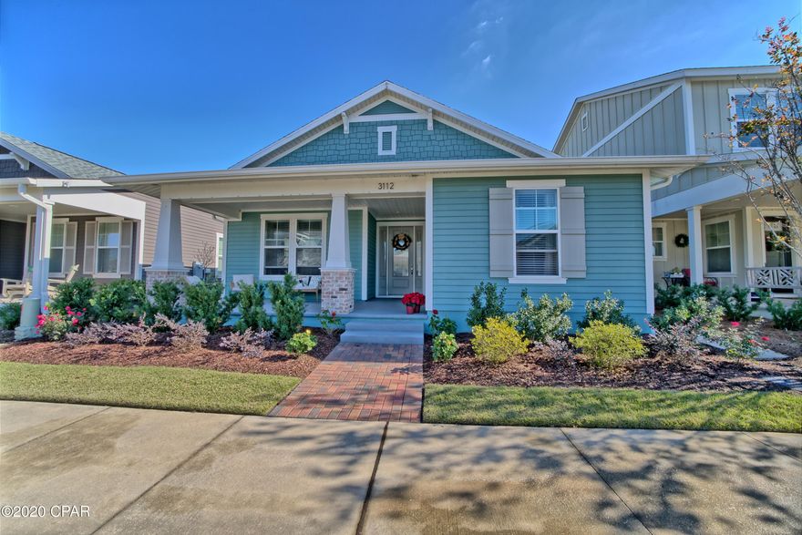 Beautiful SweetBay home with 3 bedrooms and two baths built in 2017,almost brand new!One story home that is located in the best neighborhood in Bay County. Amenities include several parks,a Swimming pool that looks like a resort pool it even has lap lanes,a sports court, a club house that has an outside covered area for BBQing and a fire pit.This is a golf cart friendly community,with sidewalks and street lights.Inside you will find a top quality home with all 2x6 exterior walls, tie-downs,and lots of high efficiency upgrades throughout to make the home very economical to own.  Crown molding throughout, cased windows, Luxury vinyl Plank flooring in main space, carpet in bedrooms and tile in both bathrooms.Kitchen has a gas stove,granite countertops and a pantry to die for.The Kitchen opens to a breakfast/dining room and a large great room, nice open floor plan great for entertaining. Laundry room is also very nice and has room for extra storage. Outside the home you will find two large covered porches, one in the front and one off the back of the home. The home also has a two car detached garage.  This is a very high demand neighborhood not just for what it has to offer, but it is centrally located near the fantastic University Academy, a top rated Charter school, shopping, medical facilities and both military bases. Come be a part of a wonderful community you will look forward to being a part of. This home will not last long call for your private viewing today.