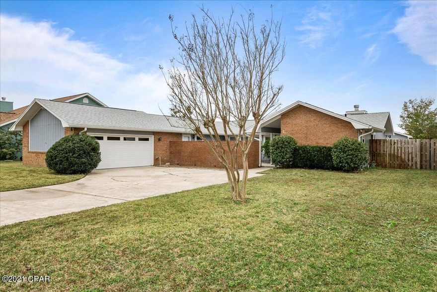 Under Contract- Taking Back Up Offers Only

Beautifully remodeled home, with a saltwater pool, located in the desirable Derby Woods subdivision. This home has been meticulously kept updated, and top of line features added. Featuring 2 Living spaces, eat in kitchen with breakfast bar in quartz, and a split bedroom plan. In the front yard is a brick fenced patio to give a second outdoor sitting space. Out back the yard is fenced in, with a shed, fruit trees, the pool was resurfaced in 2010, and a Florida room is nicely screened in and ready for use. Window world custom windows throughout the entire home, these are some of the best windows/doors available for purchase. Throughout the home is continuous hardwood looking tile floors. Gutter and Sprinkler systems are in great working order. Roof and 3 ton, 18 seer, remi halo light HVAC system both replaced in 2019. All window blinds convey. Blown in insulation in attic space, recessed lighting, new light and fan fixtures, new cabinets. This entire home has been redone and has plenty of storage space.