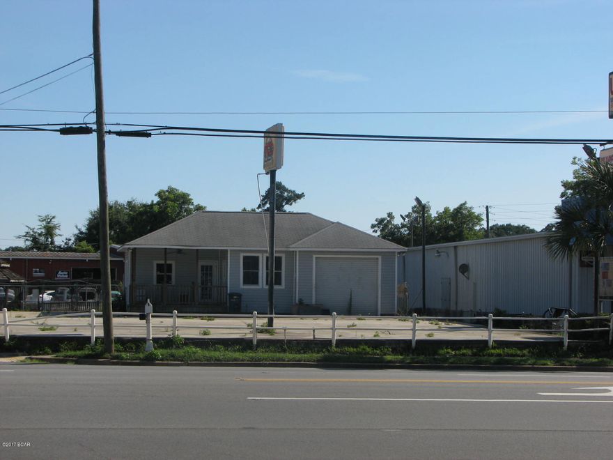 Great Investment Opportunity. This property would make a great office building, retail store, or small hair salon. The building currently has a few small office areas and a garage at one end that could be finished out to give additional square footage. This is a bank owned property. All offers will be considered.