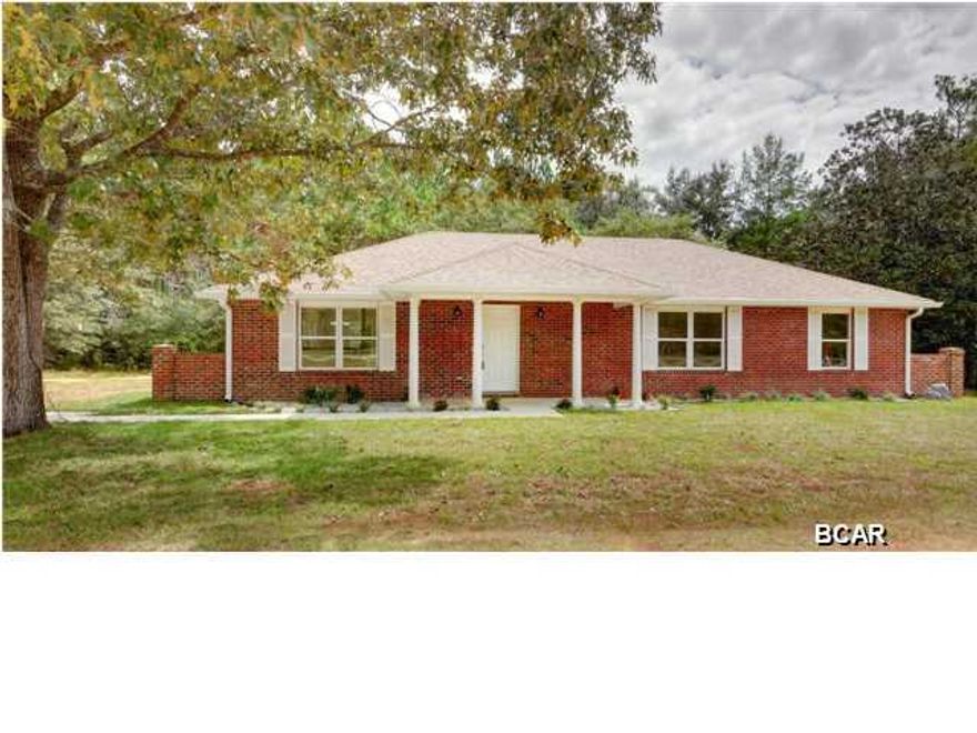 .88 acre lot with new construction just completed on this four sided brick ranch which offers 1536 square feet of open living space with tile floors, vaulted trey ceilings 3 bedrooms and 2 baths. The over sized master features custom closets, ceiling fan, fraise carpet and large tiled shower in the master bath. Kitchen includes wood cabinets, stainless appliances and granite tops. There is also LED lighting through out the home for lower energy cost and Carrier 13 seer HVAC. Lot size is just over one acre with dimensions of 333.80 x 135.73.