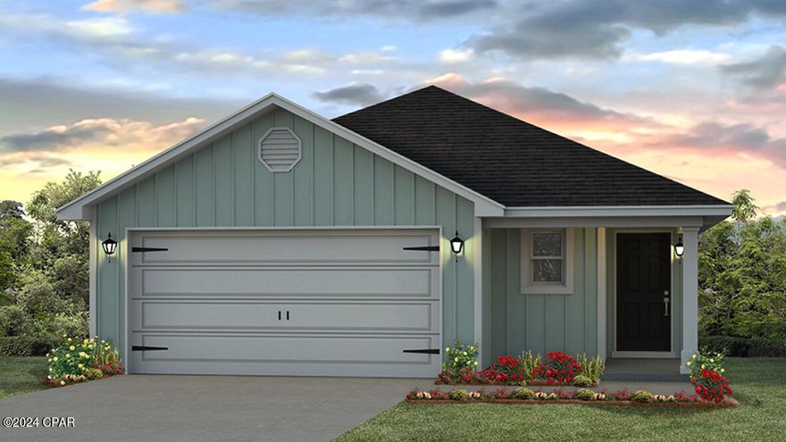 This home is under construction and should be completed by mid to late May. This Jemison floor plan is located at 6658 Kettles Street. This is a 3-bedroom, 2-bathroom home that is designed to optimize living space with an open concept kitchen overlooking the versatile family room. The well-appointed kitchen features an island with bar seating, oversized pantry and sleek stainless-steel appliances! Bedroom one is located at the rear of the home for privacy and has an ensuite bathroom with double vanity and spacious closet providing substantial storage space. A second bedroom and bath are located at the front of the home. Just off the kitchen the versatile third bedroom, perfect to meet your needs. Like all homes in Liberty, the Jemison includes a Home is Connected smart home technology package which allows you to control your home with your smart device while near or away. Liberty neighborhood is conveniently located in beautiful Panama City off Star Avenue near 231. Located just 25 minutes from Tyndall Airforce Base, 20 minutes to hospitals, and less than 15 minutes to shopping, restaurants, and grocery stores you will be amazed at the convenience once you enter the winding entrance to this beautiful sanctuary. Liberty offers a 7,500 square foot community center with full gym, wellness rooms and much more. Additionally, behind the community center is a water wonderland with resort style pool, splash pads, and an outdoor grilling kitchen with seating