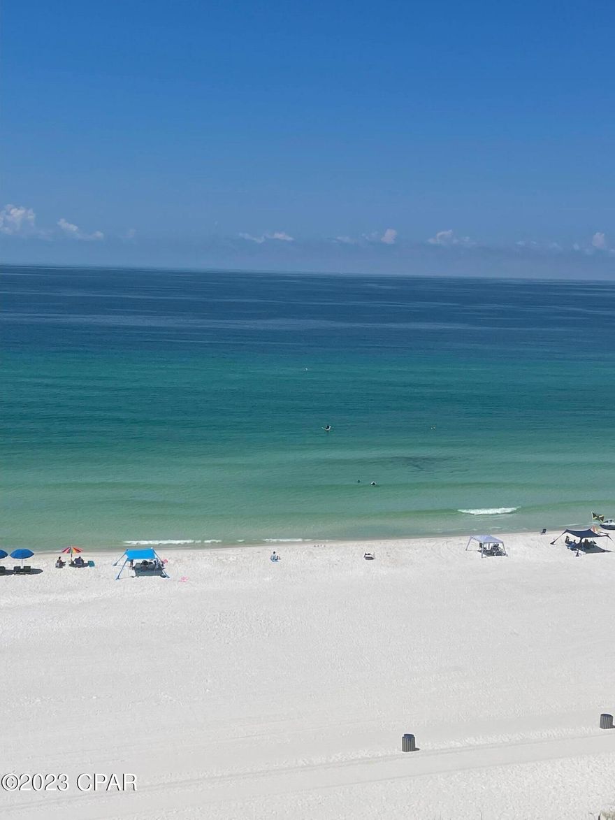 Beautifully remodeled 1 bedroom 2 bath Pelican Walk condo, over looking the Gulf of Mexico. The updated kitchen offers granite counter tops, under cabinet lighting, LG stainless appliances, breakfast bar. Master bedroom has King bed with upgraded mattress, master bath has granite tops, shower tub. 2nd bath offers tile shower with frameless glass doors. Wood look Ceramic tile floors through out. Custom drapes in bedroom & living room. Solar shades are also on new sliding glass doors. New lighting , new garbage disposal, HVAC 2019. Pelican Walk amenities include 2 Gulf front pools one of which is heated seasonally , hot tub, tennis court, pickle ball, shuffleboard, racquetball court, grilling / picnic areas with gas & charcoal grills, owners lounge / club room. Relax on your balcony while the days unwind & watch the beautiful sunsets.