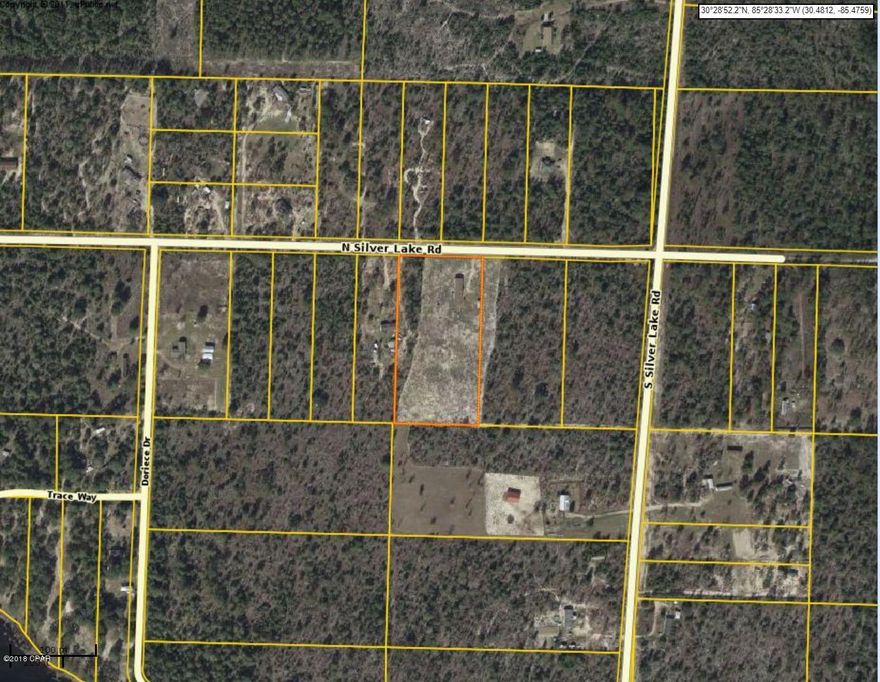 Nice 5 acre tract in Fountain.  Property previously had a manufactured home which was destroyed during Hurricane Michael.  Property has electric, septic and well.