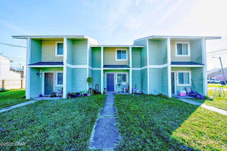 Investor alert! This beautifully updated triplex is located in Central Panama City. Each unit has 2 bedrooms and 1.5 baths each. Upgrades include a recent roof (3 years old), LVP flooring, neutral paint, updated counters and cabinets in some units, backsplash and some updated appliances. Each unit is equipped with an outdoor laundry room/storage area. Each unit offers an open living room and dining area with sliding glass doors leading to the backyard and laundry room. There is a half bath downstairs for convenience. Both bedrooms are located upstairs and have a full bathroom with a shower/tub combo and a Jack and Jill entry off the master bedroom. This triplex is located near schools, shopping, restaurants and more! Check out this hot investment today!