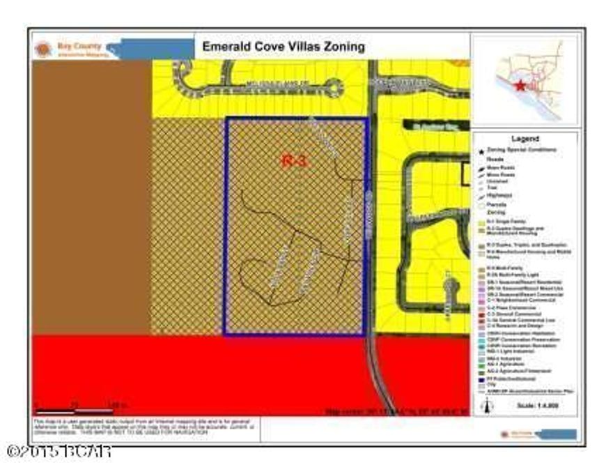 25.64 acre Developer opportunity.  Zoned Residential 3 (R3) Duplexes, Triplexes, Quadraplexes.  The highest and best use is a 278 planned townhome unit development.  Development order has expired and would need to be renewed by the new buyer.

The site has 8.55 wetland acres and 17.09 upland acres.  The current owner invested $1.589 million in water, sewer, and building permit fees; $230,439 in engineering, environmental, architectural design for development order, and $1.818 million for land improvements including building pads.

The total cost of improvements is $3.638 million.

The initial townhome development was designed for 278 townhomes that were 1,332 square feet each with one car garages (architectural renderings are available). The property is located approximately .1 of a mile north of Highway 98, on Wildwood Road.  The subject currently fronts Wildwood Road which intersects Highway 98.  Nearby uses include detached single family residential, high rise condominiums, significant commercial development at the intersection of Wildwood and Highway 98 including a Big Kmart and a CVS Pharmacy and vacant land.  The subject property is in northeastern Panama City Beach, just west of Panama City, in Bay County, Florida.  This area has experienced rapid and continuing growth over the past 5 years.