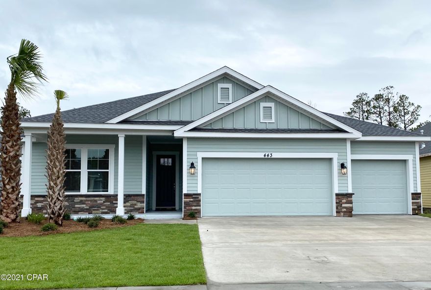 This Samuel Taylor home features the Sand Dune floor plan with Coastal elevation, 1946 sqft 2-car garage. Interior standard features include 9 and 10 foot ceilings and tile and carpeted floors. The kitchen highlights a large walk-in pantry, granite countertops, gas stove, microwave, dishwasher, garbage disposal, and recessed lighting. Upgrade options are available. Please visit the Model home located at 206 Basin Bayou Drive for more information! Excellent opportunity to be in the hottest community on the Beach!