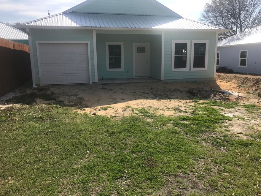 Great Beach Home. Brand NEW Construction. 2Br, Office, 2Ba house. Lot size is 50 X 65. Metal Roof. Has Septic, City Water, all Electric, Appliances include: Stove, Microwave, Refrigerator. Metal Roof, Garage and Garage Door opener, Hardy Board Siding and New Counter Tops, everything NEW. A great Insurance Rate, because constructed by 2018/2019 Codes and has a Metal Roof. There is a voluntary Laguna Beach Property Owners Association, Inc. for the Laguna Beach owners, that use a RESERVED BEACH section of Laguna Beach. There is a form from the Association in the Documents section of the MLS Listing. There is no Garbage Disposal due to septic. Will have supra lockbox when construction complete