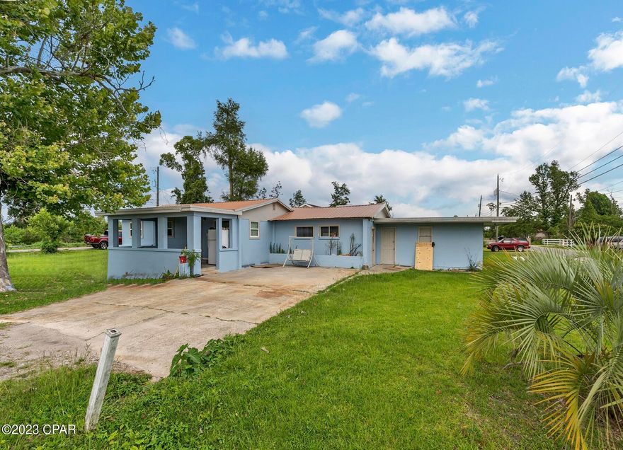 UNDER CONTRACT WITH CONTINGENCIES; SELLER ACCEPTING BACKUP OFFERS.
One of the lowest priced single family home listings in Bay County - this one is an absolute deal.  4 bedroom / 2 bathroom, 1656 square foot home located on a quarter acre, corner lot.
Mobile / manufactured homes can barely be located at this price - so you will see that this is a deal for a single family home.
Plenty of storage space including a garage. 
Roof installed 2019.
Brand new HVAC.
Brand new hot water heater.
New flooring.
New exterior paint.