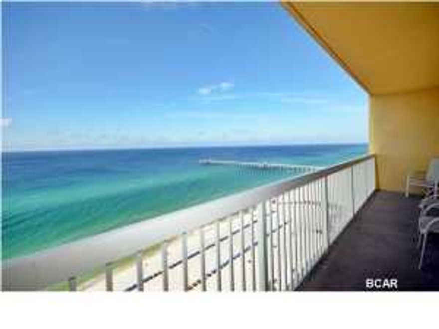 Incredible opportunity to own a beautiful Gulf front condo in one of the most desirable buildings in Panama City Beach. This phenomenal 2-bedroom, 2-bath unit with additional bunk room stands out with its incredible views from the desirable 17th floor. Interior features an open floor plan for a spacious feel. The balcony can be accessed from the living room and master bedroom and is the perfect place to relax and take in the breathtaking views of the Gulf Coast and white sand beaches. There is a dining area for six with Gulf views, a breakfast bar, and a wet bar. Calypso amenities include two lagoon style pools, tiki bar, boardwalk, beach volleyball net, fitness and club rooms, beach chairs and an array of water sports including jet ski's, paddle boards, catamarans and para-sailing.