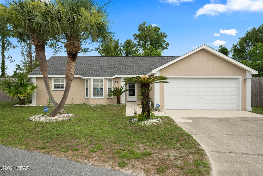 *Under Contract - Taking Backup Offers* House is no longer furnished. This adorable home is located on a quiet cul-de-sac close to all the schools and attractions of Panama City Beach. The great room and kitchen have beautiful yet durable laminate hardwood flooring and the baths are both tiled. Guest bathroom recently updated.The home features a split bedroom floor plan and nice stainless appliances. Entrance to back yard on both side with french doors. Water heater is 5 years old. Roof is 5 years old. HVAC system is 1 year old with 10 year warranty. A must see if you want to live on the beach!