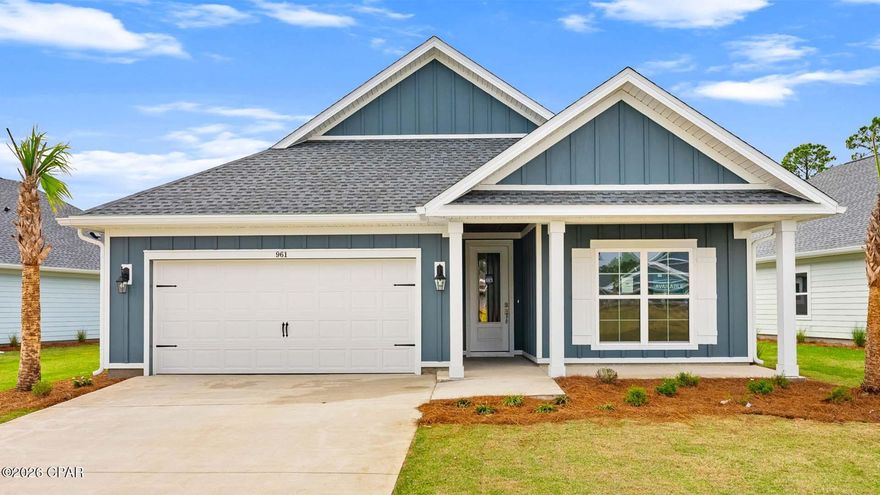 This beautiful single-story home boasts over 2,000 square feet of bright, open living and entertaining space. Entering this home, you will find EVP flooring leading to the open concept living area, brightly lit by the many windows. Elegant interior features include EVP flooring, quartz countertops, an elegantly designed kitchen and spacious bedrooms.  



The chef-inspired kitchen faces the living area and features a large center island with a single basin undermount sink, quartz countertops, stainless-steel appliances including a gas cooktop, and a large walk-in pantry. Near the back door, you'll find a secluded hall leading to the primary bedroom and an extra linen closet. In addition to privacy, this bedroom has natural light from the large windows, elevated ceilings, and sleek EVP flooring. The primary bath includes a dual sink vanity with quartz countertops, a linen closet, large tile shower, and an oversized walk-in closet with wood shelving. 
The laundry room can be found in the mudroom just off the foyer with the door to the garage. 
Beyond the interior features and details, every home is equipped with Smart Home Technology. This thoughtful integration of technology ensures that your new home is perfectly designed to meet the demands of modern life. Enjoy quality materials and workmanship throughout, with superior attention to detail, in addition to a one-year builder's warranty. Contact us today to schedule a tour.