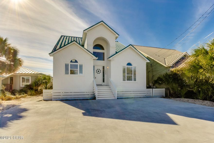 Welcome to ''Emerald Gulf,'' our luxury beachfront home located off Thomas Drive in Panama City Beach. This 2-story home will comfortably sleep up to 25 occupants. The spacious dining and living area features beach views and one sofa sleeper. The beachfront master suite has a king bed, access to the deck, and an adjoining private bathroom. Also located on the first floor is guest bedroom with two queen beds, a bunk area with 3 twin beds, and a full size bathroom accessible from the hallway. The second floor living area offers a queen sofa sleeper and access to the beachfront balcony. This level also features three bedrooms and two full bathrooms. The beachfront bedroom features a king size bed while another guest bedroom has two full beds. The third guest bedroom upstairs will accommodate up to six occupants and features two sets of bunk beds, one with a full over a full and the other with a twin over a twin. Exterior features include spacious parking for up to eight vehicles, beachfront deck spanning the length of the home, gas grill, and two outdoor showers.