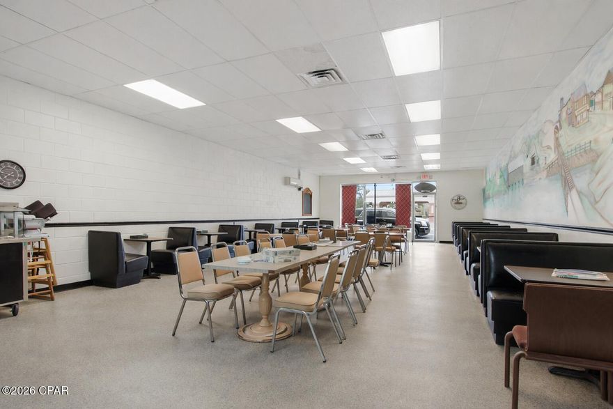 Imagine opening your restaurant in the heart of historic downtown Blountstown, where the community is already buzzing with excitement for a new eatery. This rare turn-key opportunity sits on busy State Road Hwy 20, providing your business with outstanding visibility and a steady flow of locals and visitors alike. Blountstown regularly hosts local events and small-town celebrations, bringing even more foot traffic and a sense of connection you'll love being a part of. The neighborhood is friendly, supportive, and ready to welcome your new restaurant. The space is thoughtfully equipped with everything you need to get started right away—from kitchen essentials like a small ice storage bin, double cooler, salad bar, two buffets with hot wells, stand-up freezer, side-by-side refrigerator/freezer, cutlery, dinnerware, donut fryer and maker, industrial food mixer, to seating for all occasions: 28 tables, 3 chairs, and 18 booths. You'll also find a gas stove and oven, 3 griddles, 3 large fryers, sandwich cooler, large double-door cooler, food slicer, two waffle makers, large microwave, and much more. Host memorable gatherings in the spacious kitchen and dining area, or offer a cozy experience in the private dining room. The building provides generous storage, modern restrooms, and hassle-free parking—street-front and a large city lot in the rear—making it easy for both you and your guests to enjoy every visit. If you're ready to bring your vision to life and become a beloved part of Blountstown's growing downtown, this is your moment. Opportunities like this are rare—schedule your private tour today and see how your dream restaurant can become a reality!