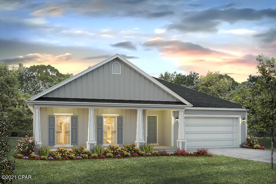 Our Victoria floorplan, truly a split floorplan, features 4 bedrooms and 2.5 baths. As you enter the home, the entry hallway is wide, bright, and the flooring throughout the home is engineered vinyl plank in all areas except for the bedrooms and which offer plush frieze carpet. The secondary bedrooms can be found in their own wing, off the foyer. This open floorplan features a gourmet kitchen with Whirlpool cooktop, vented hood, wall microwave and oven.  Bedroom 1 located on the rear of the home is spacious and adjoined to the primary bathroom with a tiled shower, soaker tub, and double sink vanity. Pictures, photographs, floor plans, elevations, features, colors and sizes are approximate for illustration purposes only and will
vary from the homes as built. Home and community information including pricing, included features, terms, availability and
amenities are subject to change and prior sale at any time without notice or obligation. For Move-In/Completion Estimates:
Ready dates are estimates only. Timing of completion of construction and buyer move-in are subject to contingencies
contained in home purchase agreement and governing jurisdictions issuance of a certificate of occupancy, and may change
due to forces majeures and other delays or disruptions outside the reasonable control of the Builder.