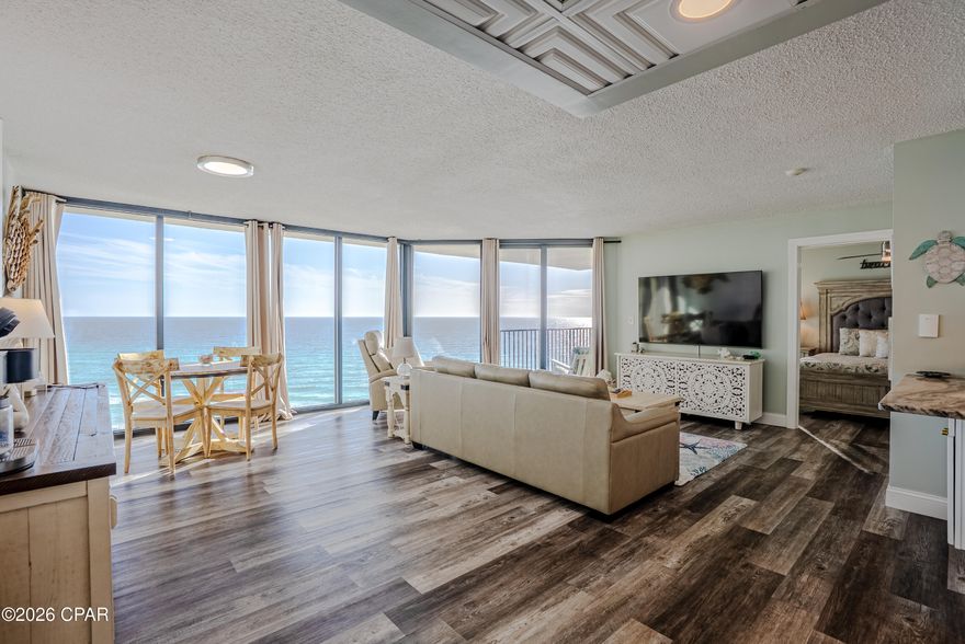 Rare direct Gulf-front penthouse condo in the highly sought-after Sunbird community with breathtaking beach and water views. This light-filled unit features an open-concept living and dining area and a private balcony overlooking the emerald waters of the Gulf of America. Proven income-producing property with strong rental performance (2024: $93,980.75 | 2025: $88,362.92). Resort-style amenities include multiple beachfront pools, fitness center, tennis/pickleball courts, BBQ areas, gated entry, and private beach access. Prime walkable location near dining, shopping, and entertainment. Exceptional opportunity for a high-performing beachfront investment or luxury vacation retreat.