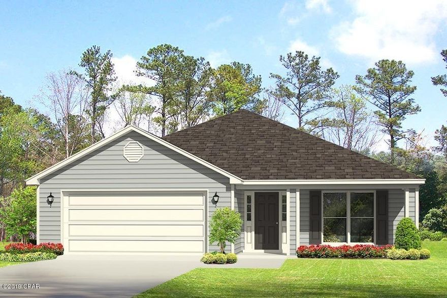 Boston plan, is a larger 3/2 plan that boasts a large kitchen and family area. The master bedroom provides a retreat that is separate from the additional bedrooms complete with a lovely en-suite. The very spacious master closet is adjacent to the master bath. The Boston has a dining area connected to the kitchen, but also has an appointed dining room for those family gatherings. Enjoy the outdoors on your back porch found steps outside of your family room. Bridge Harbor is a great community for families of all sizes. Conveniently located near shopping, dining, and Tyndall Air Force Base this community is the perfect place to call home!