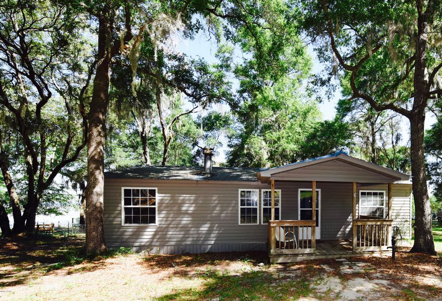 Tired of the city or just looking for a peaceful getaway... this is it. This  waterfront home on Hicks Lake has 3 Bedrooms and 2 Baths with a covered front porch and screened back porch. The spacious yard has large trees with plenty of space to let the kids run and play.  The open floor plan is spacious and roomy. Theres an outside storage building and the home has a metal roof. Concrete boat pad so jump in your boat and enjoy fishing or pulling the kids on a tube. Gas boats allowed. Don't miss out on this home.