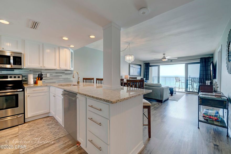 BACK ON THE MARKET - CONDO IS PERFECT - buyer backed out. 

Absolutely Stunning 2-Bed, 2-Bath Condo with Breathtaking Views of The Gulf!!

Perched on the 6th floor of a highly sought-after complex, this beautifully renovated condo is a rare find! From its spacious 30' private balcony with living room and primary bedroom access, to its impeccable finishes, every detail has been thoughtfully designed for comfort and style. Speaking of comfort, both bedrooms have their own adjoining bathroom and the second bedroom is furnished with two queen size beds. It should also be noted this gem of a property is on a secluded area of the beach and within walking distance to St. Andrews State Park!

Expertly managed and meticulously maintained, this turn-key unit is the perfect blend of elegance and convenience.  With a solid rental history generating approximately $83K+ in gross income for 2024, a 10/10 rating on VRBO and a 4.92-star rating on Airbnb donning the sought after ''Guest Favorite'' rating (which transfers to the new owner), it offers an excellent investment opportunity. Don't miss your chance to own this true coastal gem—schedule your showing today! Buyer to verify all measurements & information.