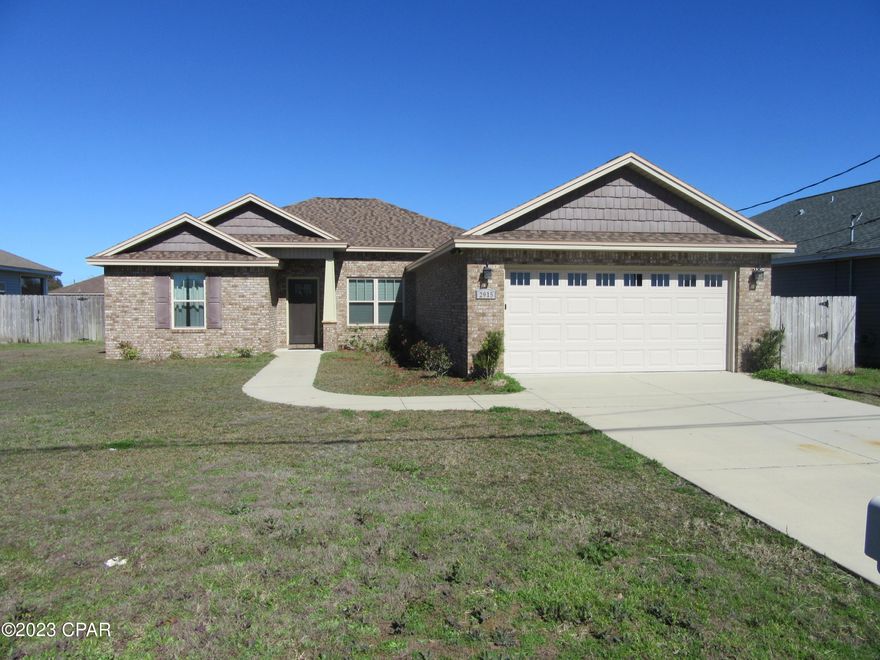 Gorgeous 3/2 home in desirable Cedar Grove Heights. Upgraded features include but not limited to granite countertops, natural wood cabinets, upgraded stainless appliances and a trey ceiling. The master bedroom has a large walk in closet, full bath, study and a trey ceiling and crown molding. The floors are wood plank/tile throughout the living areas and wall to wall carpet in the bedrooms. Two car garage and a modest fenced in back yard. Pets allowed with owner approval and NON REFUNDABLE pet fee applies per pet. Breed restrictions apply. All property sizes and ages are approximate, please measure and/or verify if important. School assignments are subject to change, please check with Bay County for most accurate information. Deposit is the same as the rent.