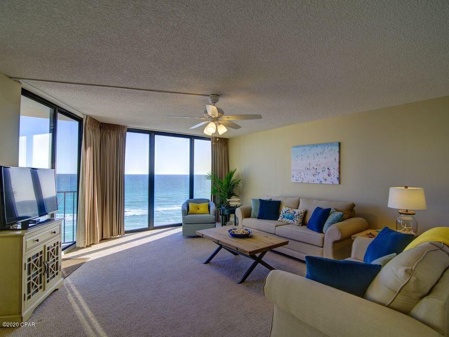$46,117 2019 Rental Income!! Highly sought after 2-Bed Deluxe! Large glass-front plan with living, dining, kitchen all on the Gulf. Beautifully updated kitchen, Many upgrades throughout the condo including raised ceilings, new appliances, granite vanities, tile walk-in shower, new furniture, attractive decor. Private balcony with gorgeous beach view over heated Tower pool. Breathtaking sunsets set the tone for relaxing evenings. Offered furnished and Rental Ready! Exclusive Amenities, Lagoon Pool, Hot Tubs, Bar, Restaurant, Market. Golf Club, Tennis, Shuffleboard, Fitness Center, Salon Services. Kids Club, Activities, Splash Pad. Owner's pets welcome! Gated entrances. RV, Boat, Trailer, Electric Car parking. Walkable to dining, shopping, entertainment.