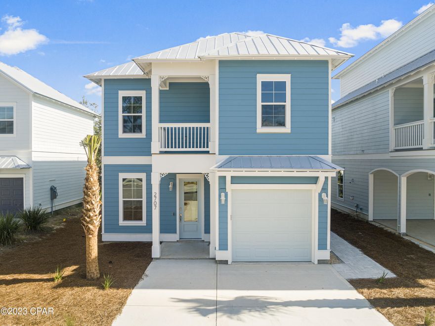 *HOME IS CURRENTLY UNDER CONTRACT WITH A 72 HOUR KICK OUT CLAUSE.*
Welcome to The Lagoon Manor community, a quaint New Orleans inspired cul-de-sac of 12 unique homes! **POTENTIAL INVESTMENT OPPORTUNITY!**ONLY 0.5 MI TO PUBLIC BEACH ACCESS 24! This neighborhood sits right by the beautiful SIGNAL HILL GOLF COURSE! Enjoy close proximity to tons of family-friendly and nightlife entertainment in the heart of Panama City Beach! The 'Madeline'' house plan offers a spacious and functional open floor concept on the main floor with 4 bedrooms on the 2nd story. Additional features of the home include a galvanized steel metal roof, GE stainless steel appliances, linen closet/storage, 10ft ceilings, granite countertops, engineered hardwood throughout and more! Home is currently complete and ready for its new owners.