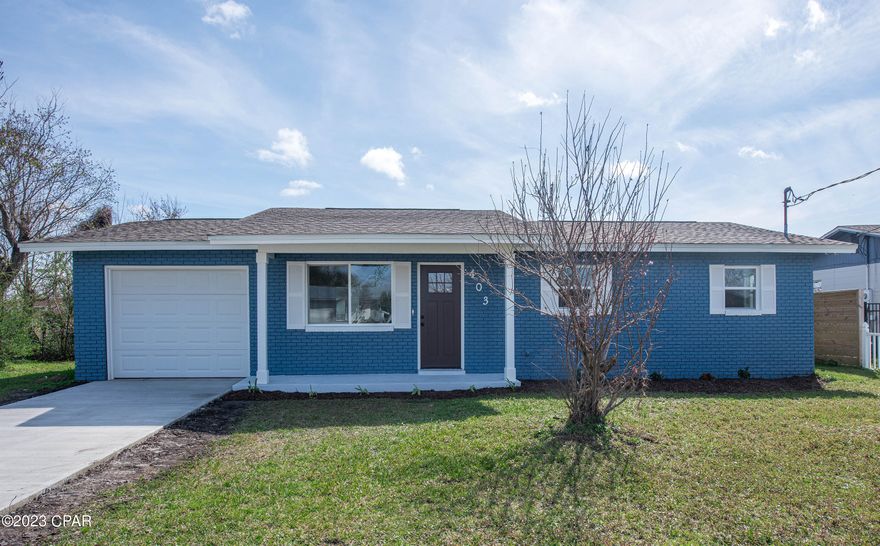 CURRENTLY UNDER CONTRACT, SELLER WILL CONSIDER BACK UP OFFERS! 

Amazingly redone home in Lynn Haven!!! If you are looking for turn key, look no further!  New 10 yr HVAC system w/ warranty to be placed in buyer's name, new hot water heater, new windows, new siding, showers (master shower with custom tile), vanities, toilets, & exterior paint is 50 year level highest quality Sherwin Williams Everlast paint!   Interior paint is also high quality paint & entire interior was repainted, including ceilings, new concrete driveway, new garage door and refinished kitchen w/ new appliances.  New backlit mirrors, a makeup/vanity room off of master bath, new light fixtures, ceiling fans & the roof was done May 14th, 2019.  New drywall in the garage & shed was completely redone.